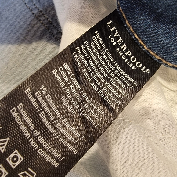 Liverpool Kenndy Crop Straight Jeans with Destruction LM7195VH Size 22W NEW! - Picture 12 of 17